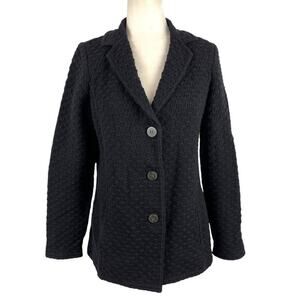 Nino Colombo Women's Size 40 Knit Wool Back Blazer Jacket Made in Italy